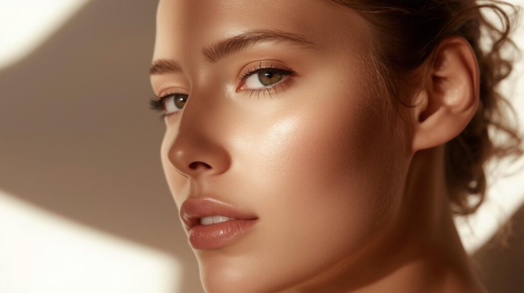 Woman with flawless skin